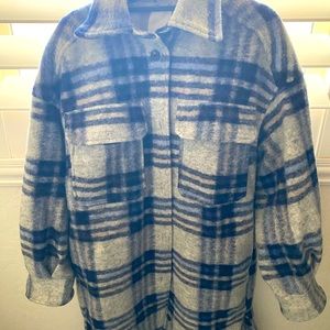 Long plaid coat